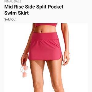 CRZ YOGA swim suit NEW Vibrant Magenta Swim Skirt Medium,matching tank large.